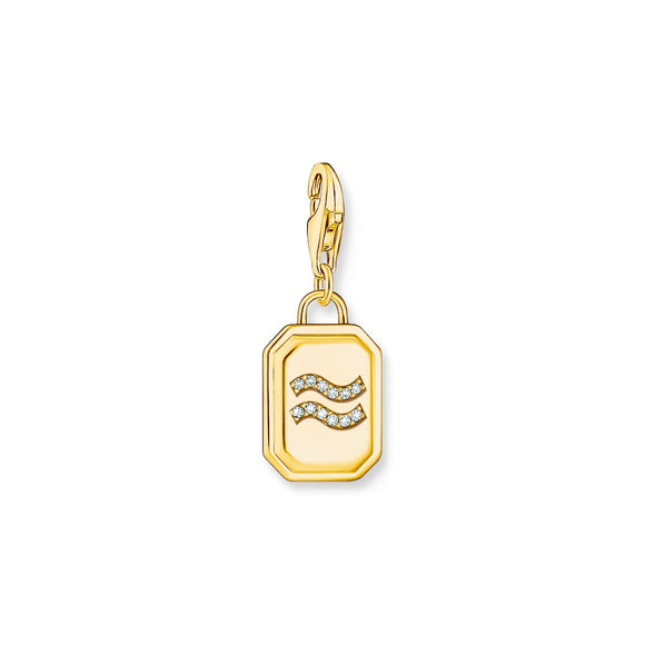 THOMAS SABO Charm Pendant Aquarius Zodiac Sign Gold