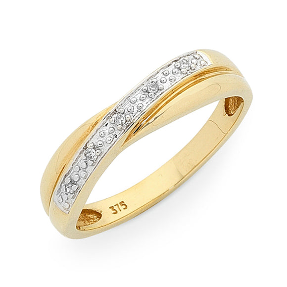 9Ct Gold Diamond Set Ring
