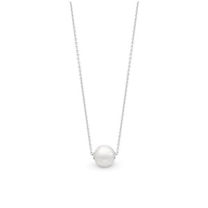 Sterling Silver Necklet With Freshwater Pearl