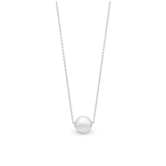 Sterling Silver Necklet With Freshwater Pearl