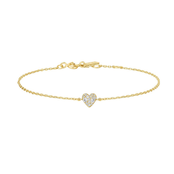 Ania Haie Gold Sweetheart Pave Bracelet