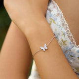 Ania Haie Silver Butterfly Pave Bracelet