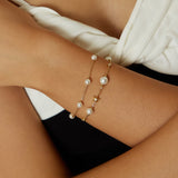 Ania Haie Gold Pearl Station Bracelet