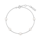 Ania Haie Silver Pearl Station Bracelet