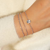 Ania Haie Silver Colour-Block Mother of Pearl Star Bracelet