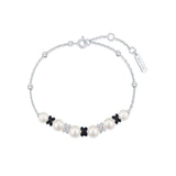 Ania Haie Two-Tone Sparkling Braided Shell Pearl Bracelet