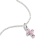 THOMAS SABO Connect Charm cross with pink stones