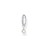 Thomas Sabo Single hoop earring with pearl pendant silver