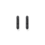 THOMAS SABO Hoop earrings with black zirconia pave