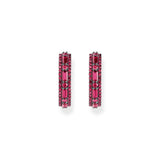 THOMAS SABO Hoop earrings with ruby red stones