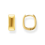 THOMAS SABO Hoop earrings in angular shape mini gold