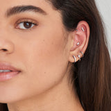 Ania Haie Silver Kyoto Opal Cabochon Huggie Hoop Earrings