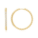 Ania Haie Gold Large Claw Sphere Beaded Hoop Earrings