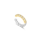 Two-Tone Bezel Ear Cuff