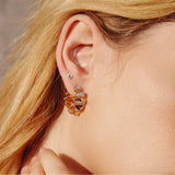 Ania Haie Silver Pyramid Glam Stud Earrings