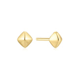 Ania Haie Gold Pyramid Glam Stud Earrings