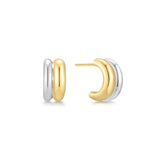 Ania Haie Two-Tone Duet Mixed Huggie Hoop Earrings