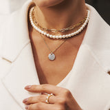 Ania Haie Gold Sparkling Braided Shell Pearl Ring