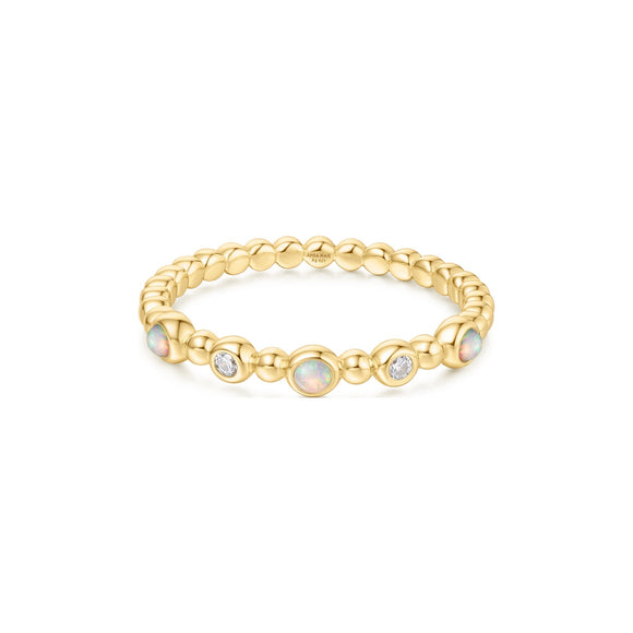 Ania Haie Gold Bezel Kyoto Opal Beaded Ring