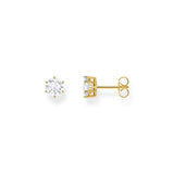THOMAS SABO Gold Ear studs with white zirconia in brilliant cut