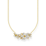 THOMAS SABO Lovely Daisy Necklace with Stones Gold