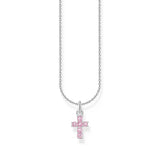 THOMAS SABO Necklace with cross pendant with pink zirconia