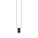THOMAS SABO Necklace with ring pendant and black zirconia