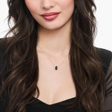THOMAS SABO Necklace with ring pendant and black zirconia