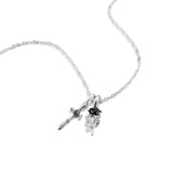 THOMAS SABO Sword and Rose Zirconia Necklace