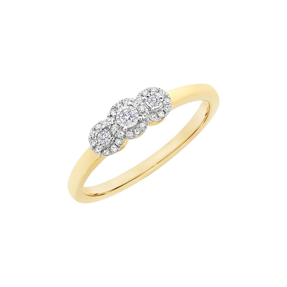 9ct White Gold Diamond Ring