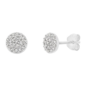 9ct White Gold 0.15ct TDW Diamond set Stud Earrings