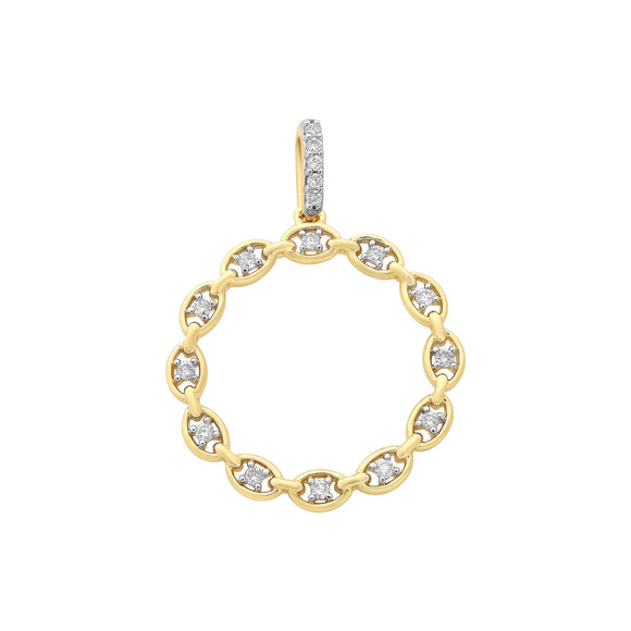 9ct Gold Diamond Set Pendant