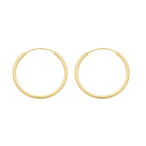 9ct Gold Silver Filled Hinged Hoop Earrings