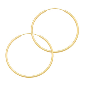 9ct Gold Silver Filled Hinged Hoop Earrings