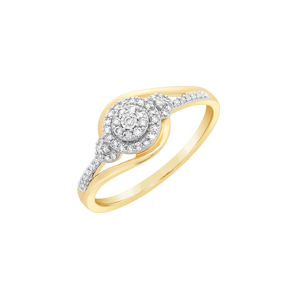 9ct Gold 0.18ct Diamond Ring