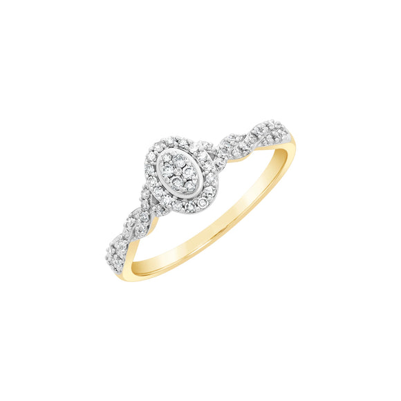 9ct Gold 0.18ct Diamond Ring