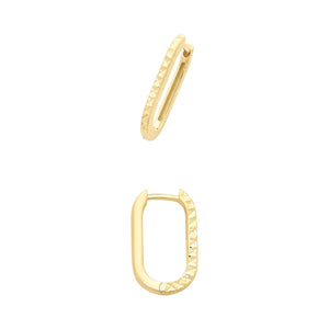 9ct Gold Diamond Cut Huggies