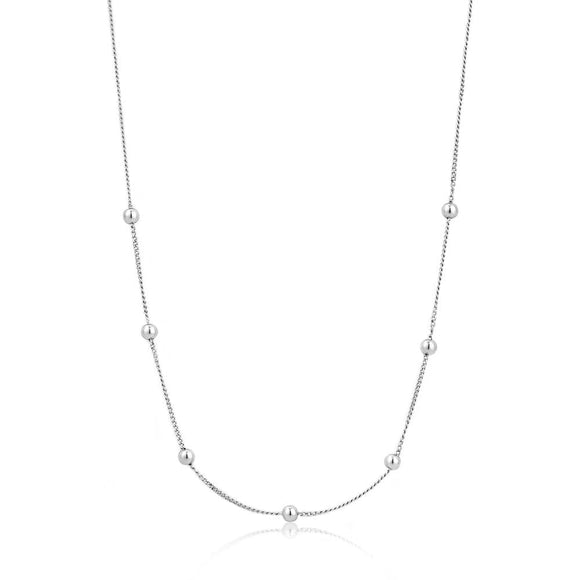 Ania Haie Modern Beaded Necklace - Silver
