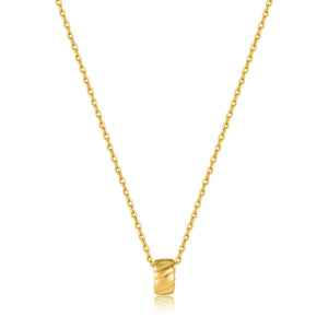 Ania Haie Gold Smooth Twist Pendant Necklace