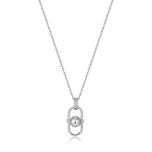 Ania Haie Silver Orb Link Drop Pendant Necklace
