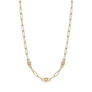 Ania Haie Gold Orb Link Chunky Chain Necklace