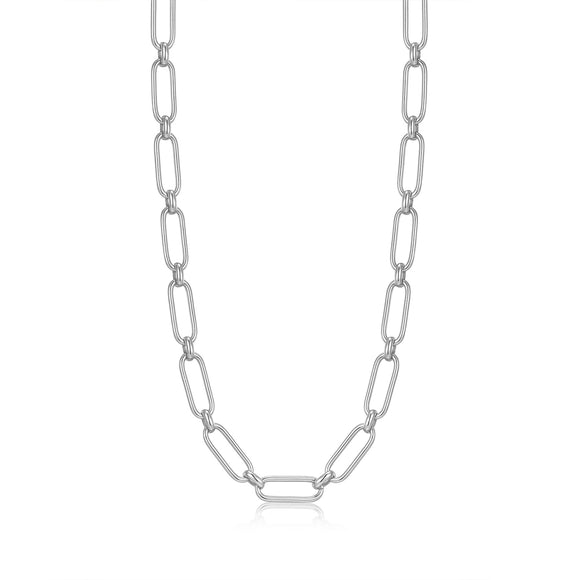 Ania Haie Silver Cable Connect Chunky Chain Necklace