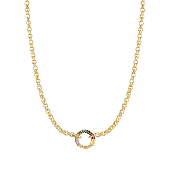 Ania Haie Gold Chain Rainbow Connector Necklace