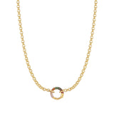 Ania Haie Gold Chain Rainbow Connector Necklace