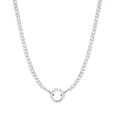 Ania Haie Silver Curb Chain Charm Connector Necklace