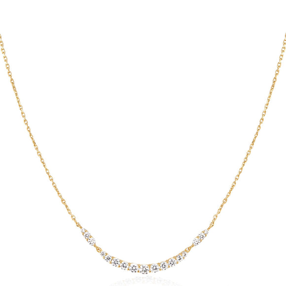 Ania Haie Gold Arc Pave Necklace