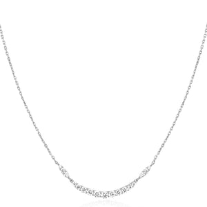 Ania Haie Silver Arc Pave Necklace