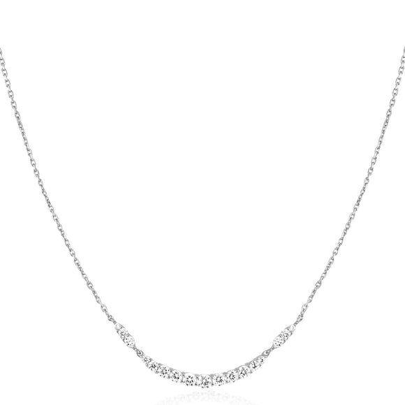 Ania Haie Silver Arc Pave Necklace