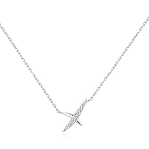 Ania Haie Silver Kiss Pave Necklace