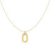 Ania Haie Gold Oval Hoop Pendant Necklace